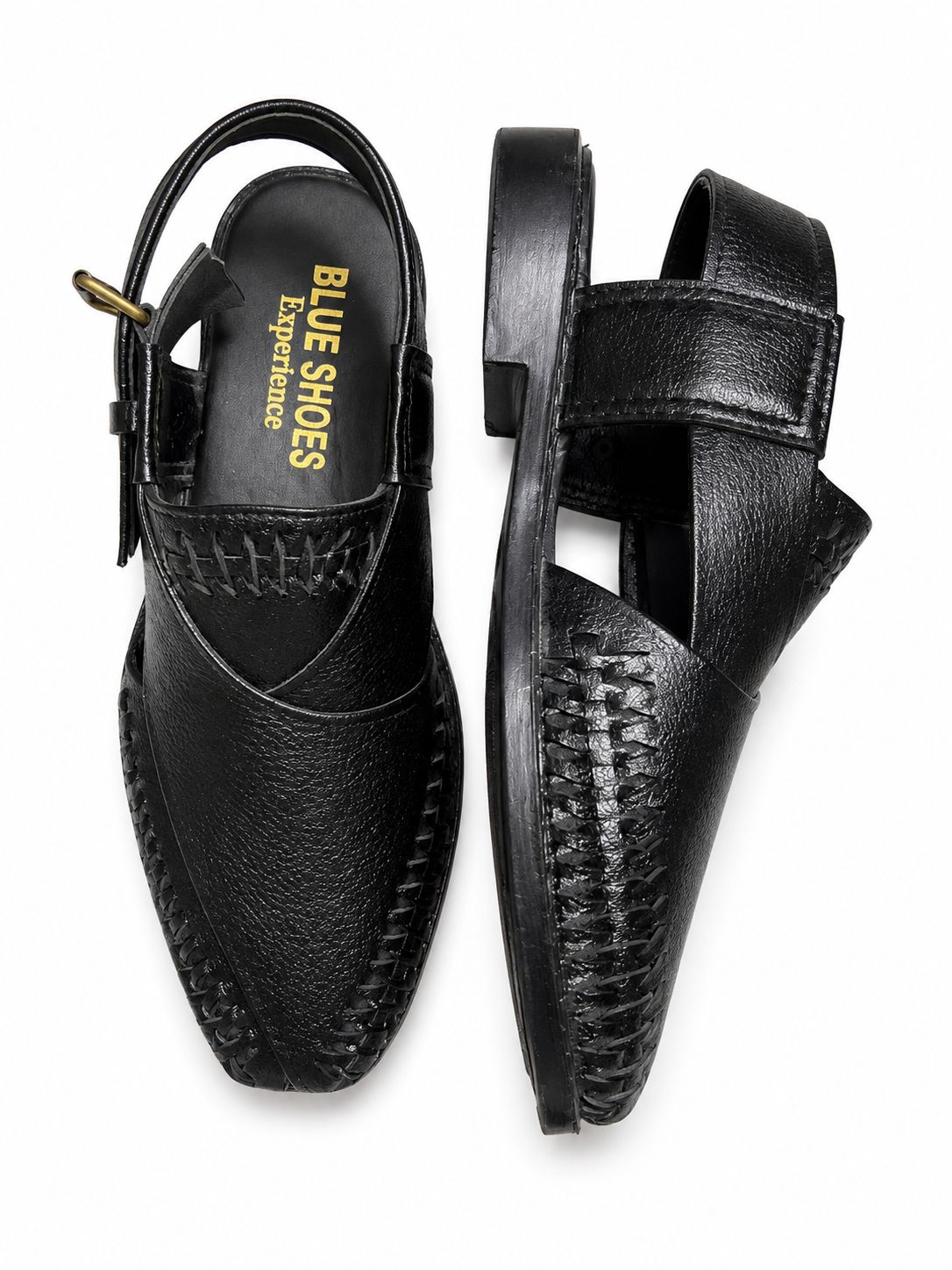 Premium Black Peshawari Chappal ā Classic Handcrafted Style