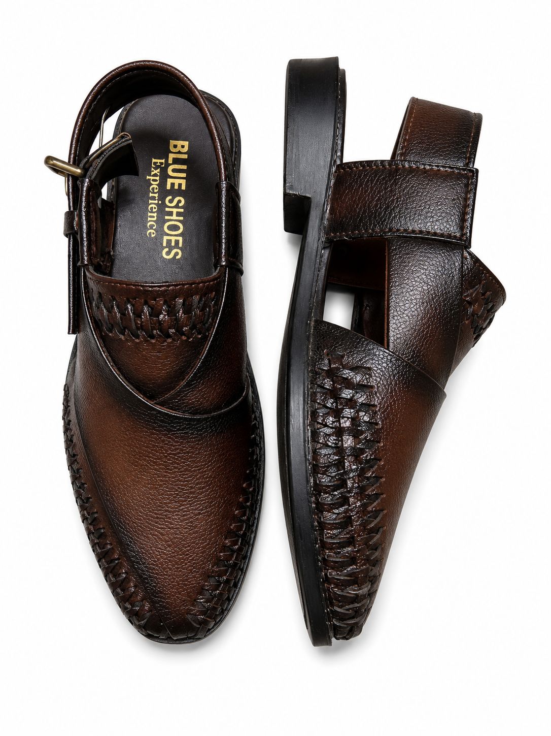 Premium Handcrafted Brown Leather Peshawari Chappal