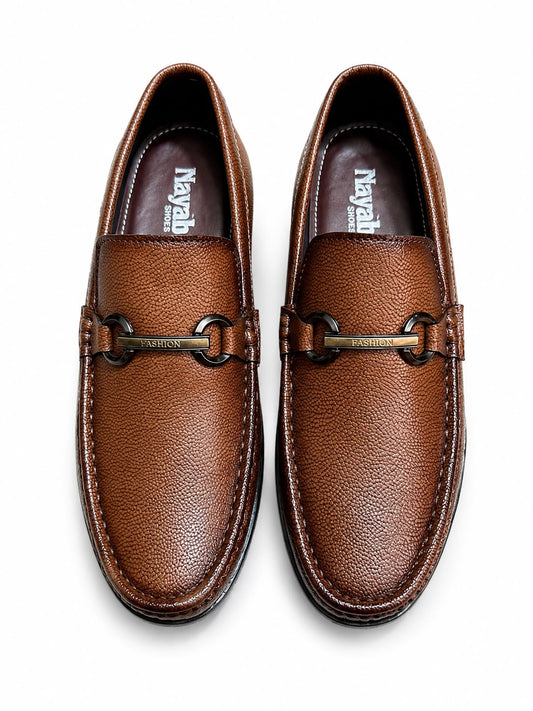 Classic Tan Leather Slip-on Shoes